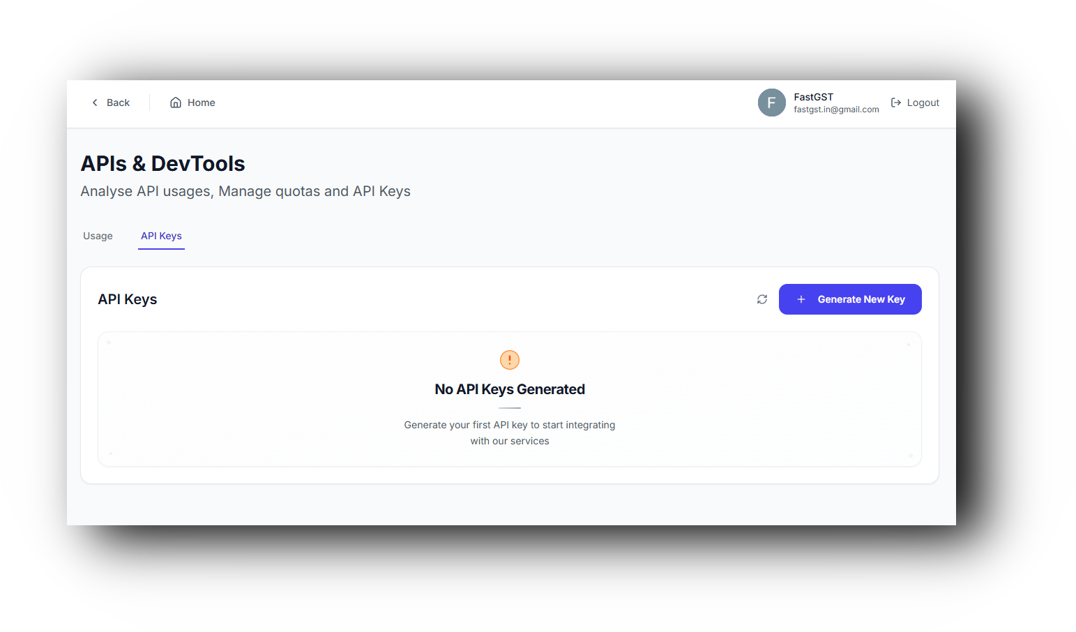 API Keys Management